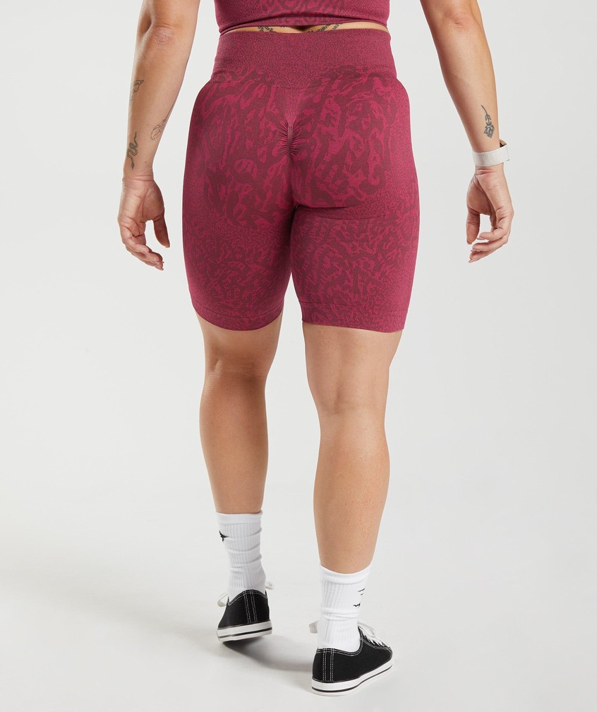 Pink Brown Women's Gymshark Adapt Animal Seamless Cycling Shorts | USA-72135