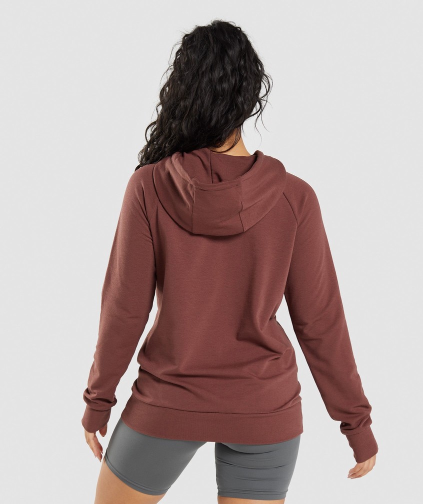 Pink Brown Women's Gymshark Training Hoodie | USA-80713