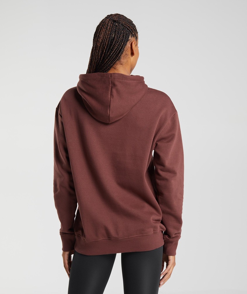 Pink Brown Women's Gymshark Training Oversized Hoodie | USA-48369