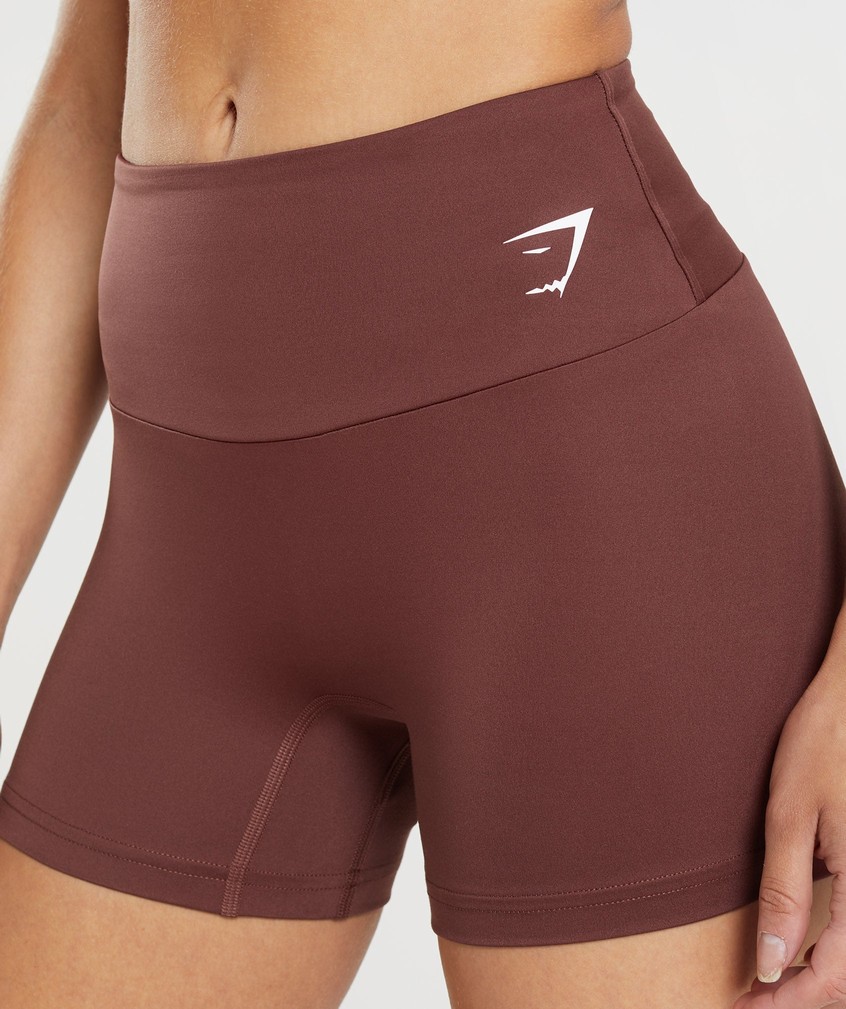 Pink Brown Women's Gymshark Training Shorts | USA-54716