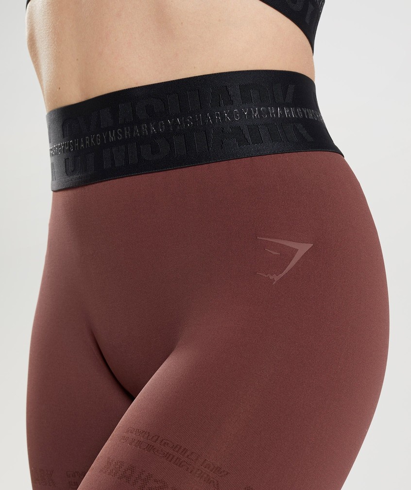 Pink Brown Women's Gymshark Vision Leggings | USA-28670