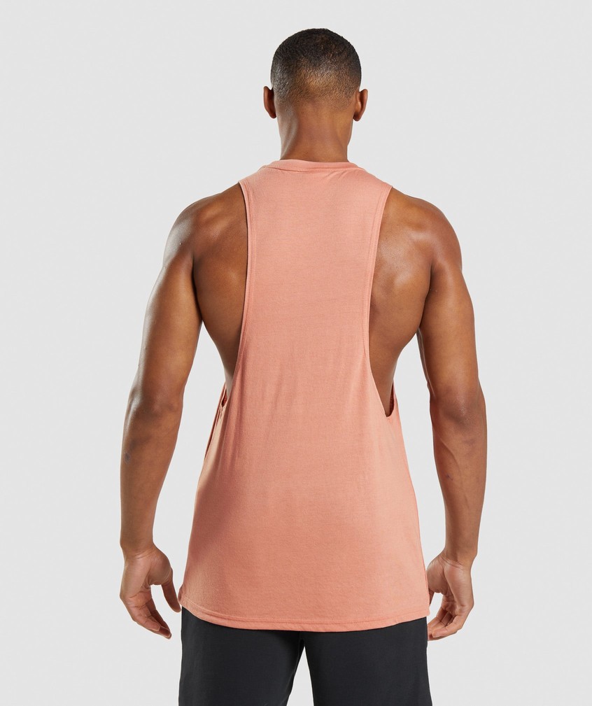 Pink Men's Gymshark Legacy Drop Arm Tank | USA-46795