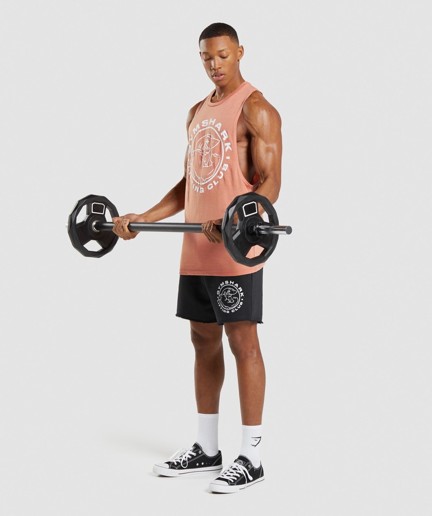 Pink Men's Gymshark Legacy Drop Arm Tank | USA-46795