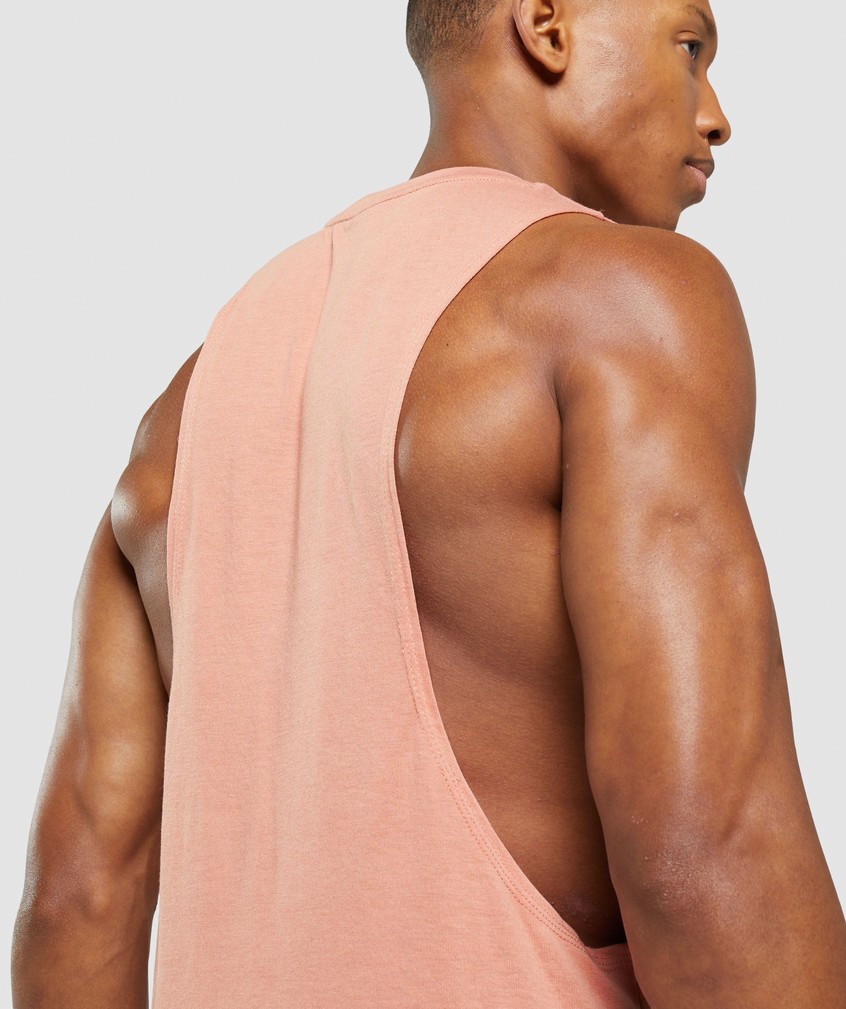 Pink Men's Gymshark Legacy Drop Arm Tank | USA-46795