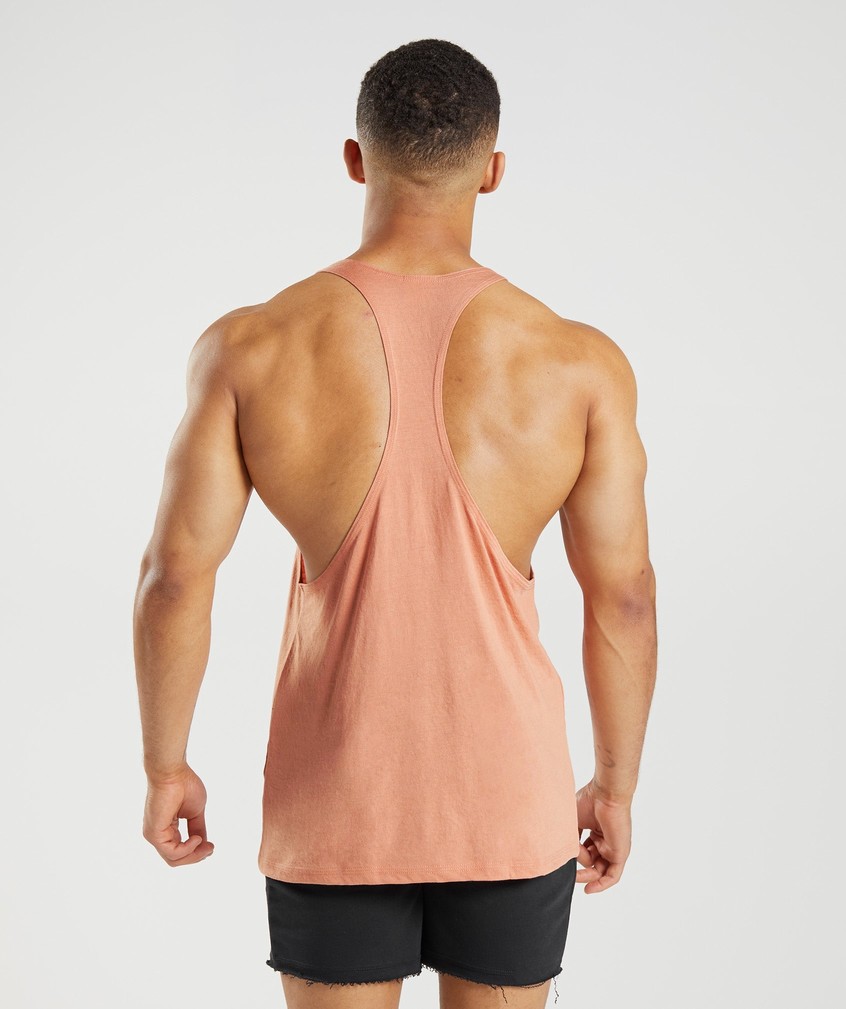 Pink Men's Gymshark Legacy Stringer | USA-06185