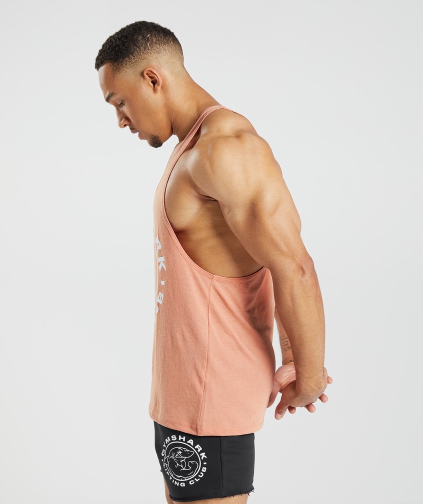 Pink Men's Gymshark Legacy Stringer | USA-06185