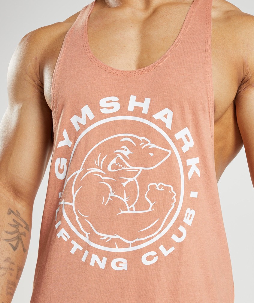 Pink Men's Gymshark Legacy Stringer | USA-06185