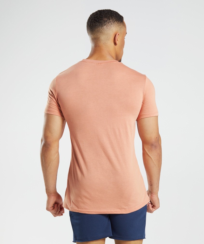 Pink Men's Gymshark Legacy T-Shirts | USA-72645