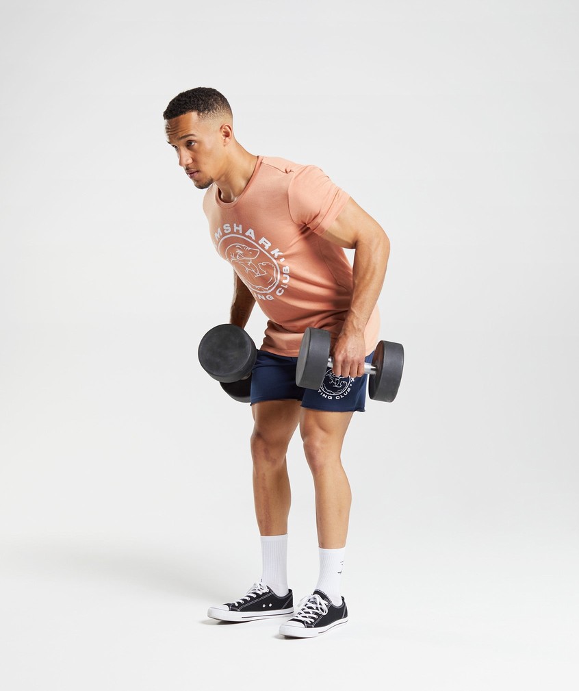 Pink Men's Gymshark Legacy T-Shirts | USA-72645