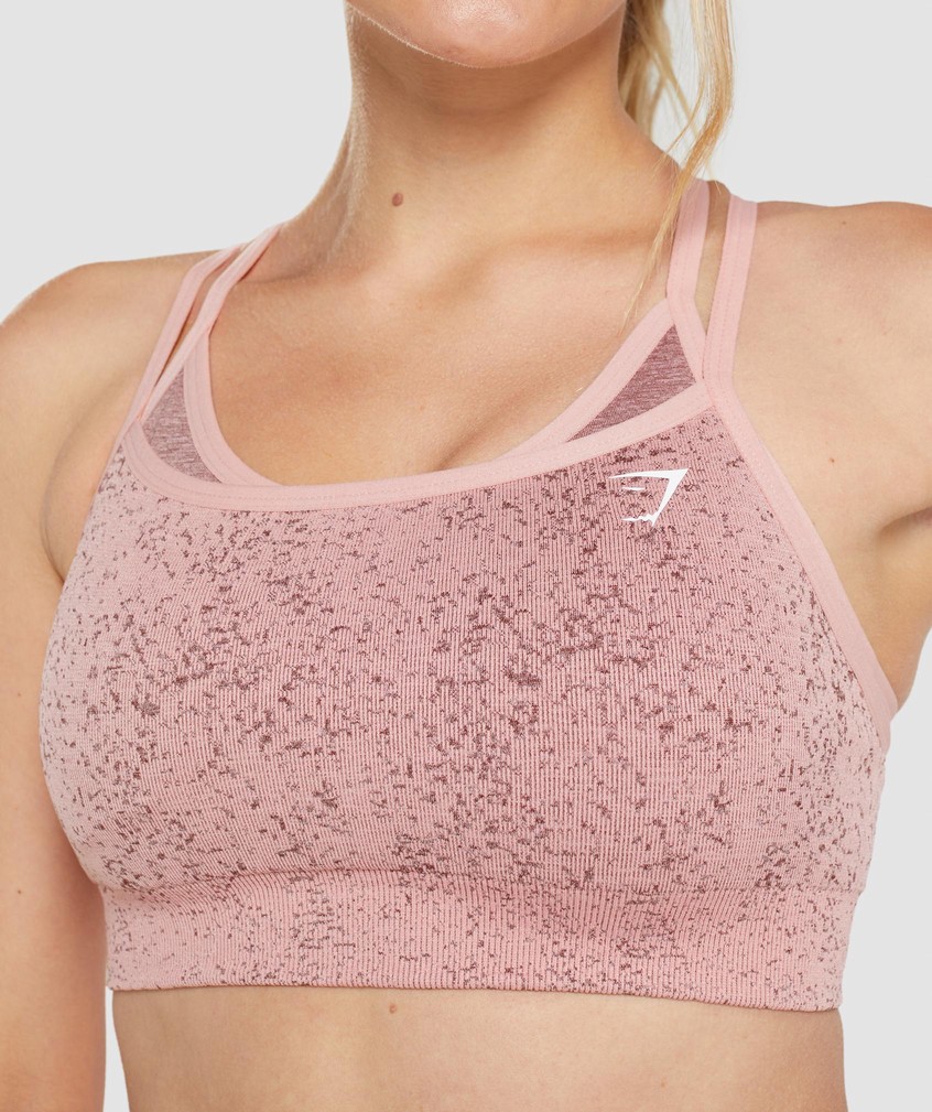 Pink Women's Gymshark Adapt Fleck Seamless Sports Bra | USA-08935