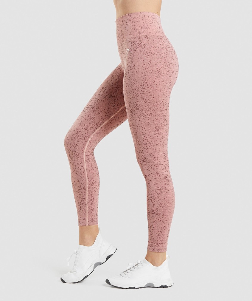 Pink Women's Gymshark Adapt Fleck Seamless Leggings | USA-85970