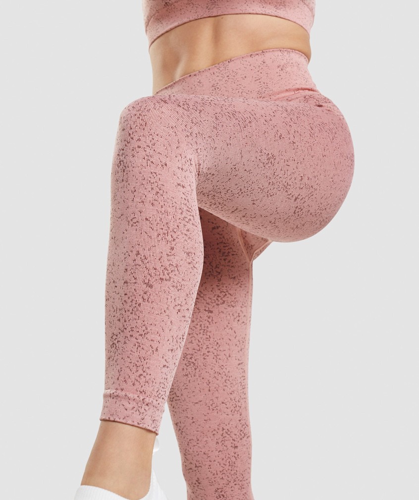 Pink Women's Gymshark Adapt Fleck Seamless Leggings | USA-85970