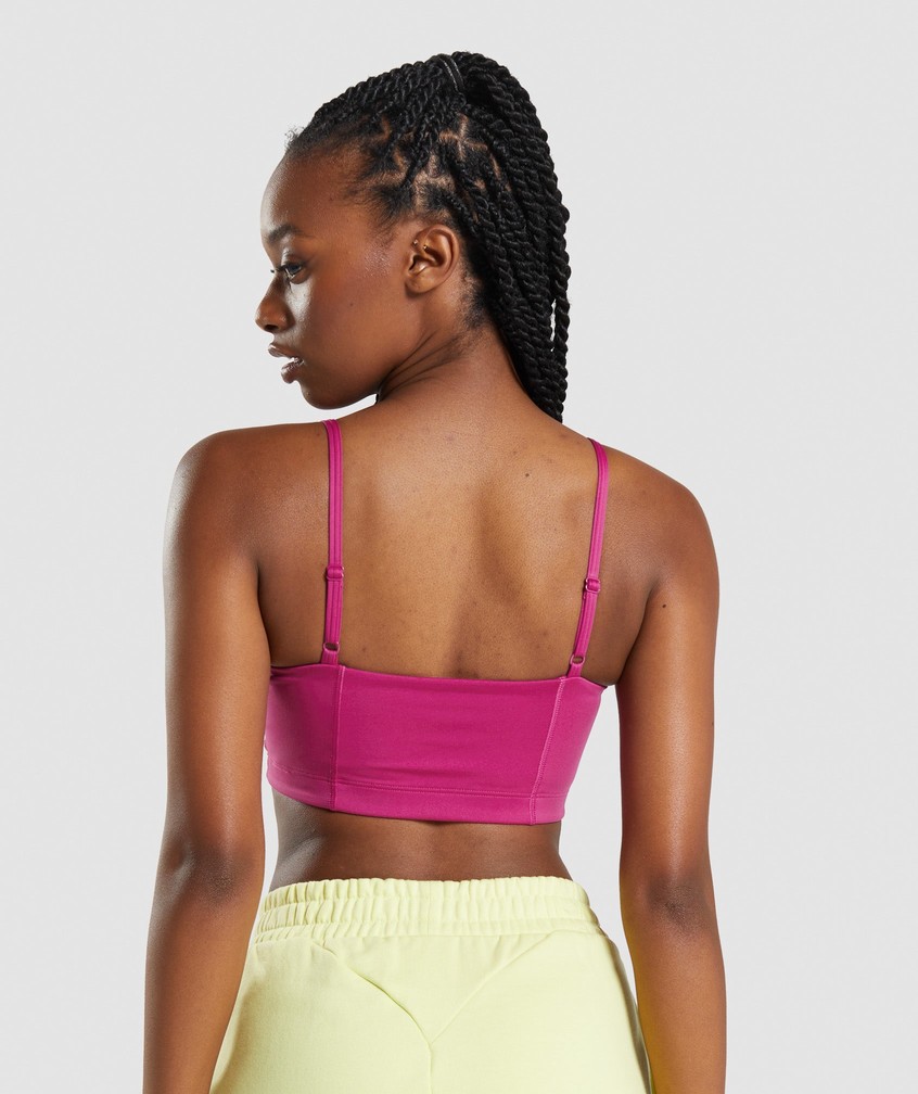 Pink Women's Gymshark Bandeau Sports Bra | USA-24870