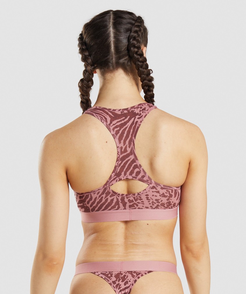 Pink Women's Gymshark Cotton Bralette | USA-31742