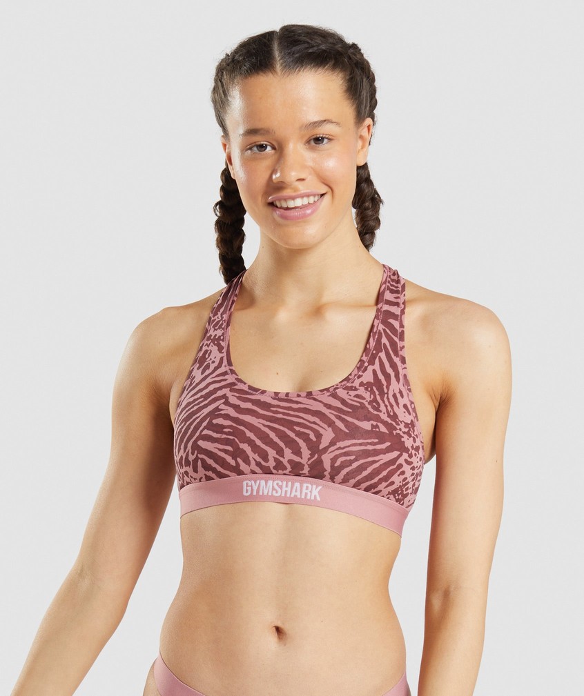 Pink Women\'s Gymshark Cotton Bralette | USA-31742