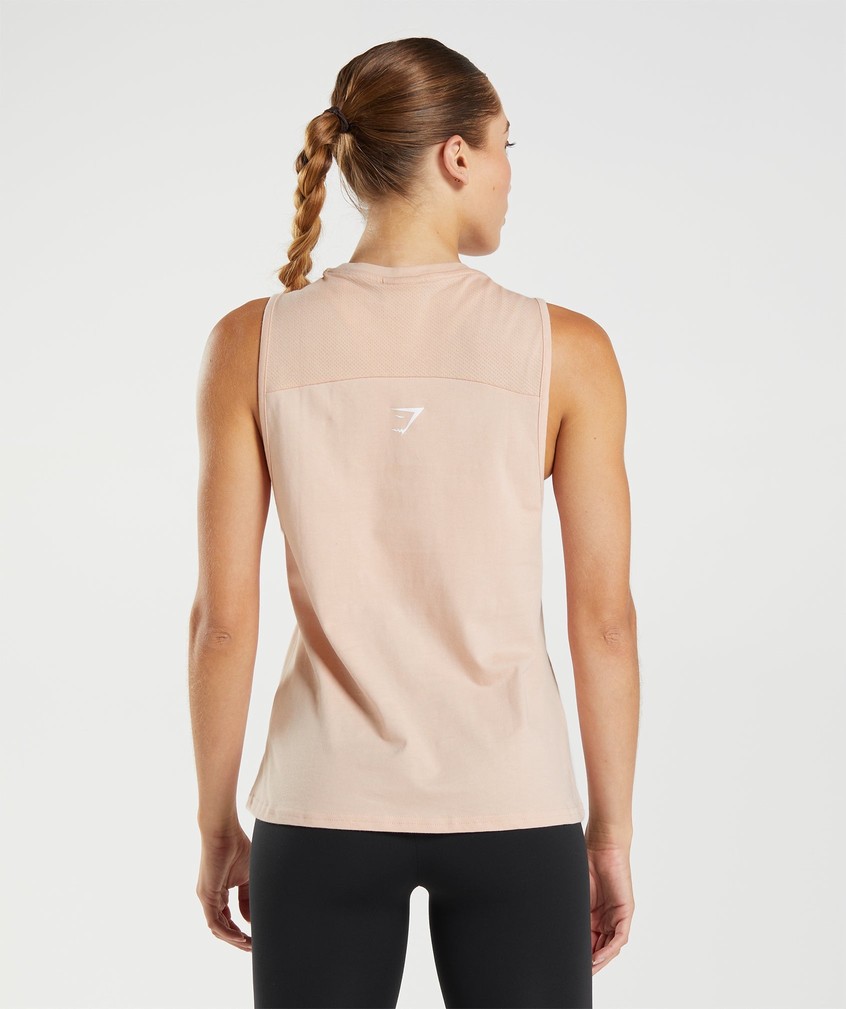 Pink Women's Gymshark Fraction Tank | USA-97156