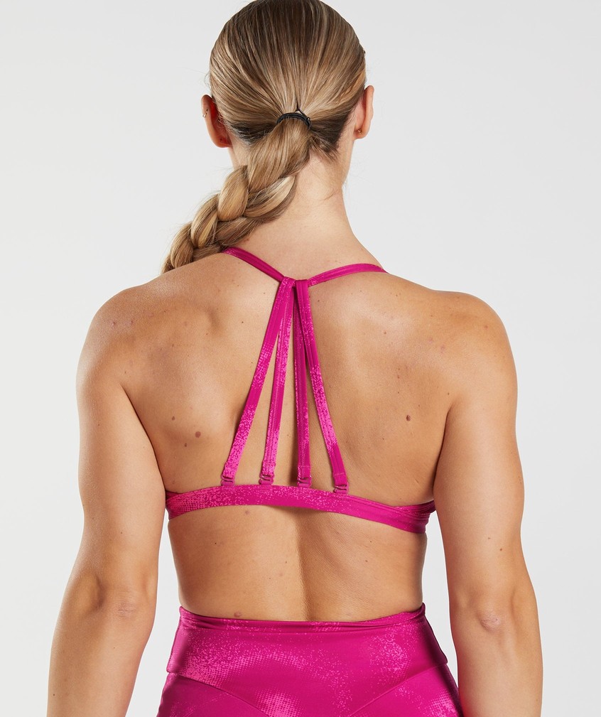 Pink Women's Gymshark GS Power Minimal Sports Bra | USA-07586