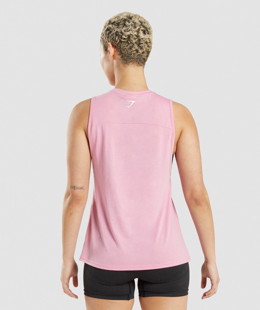 Pink Women's Gymshark Its All You Drop Arm Tank | USA-26873