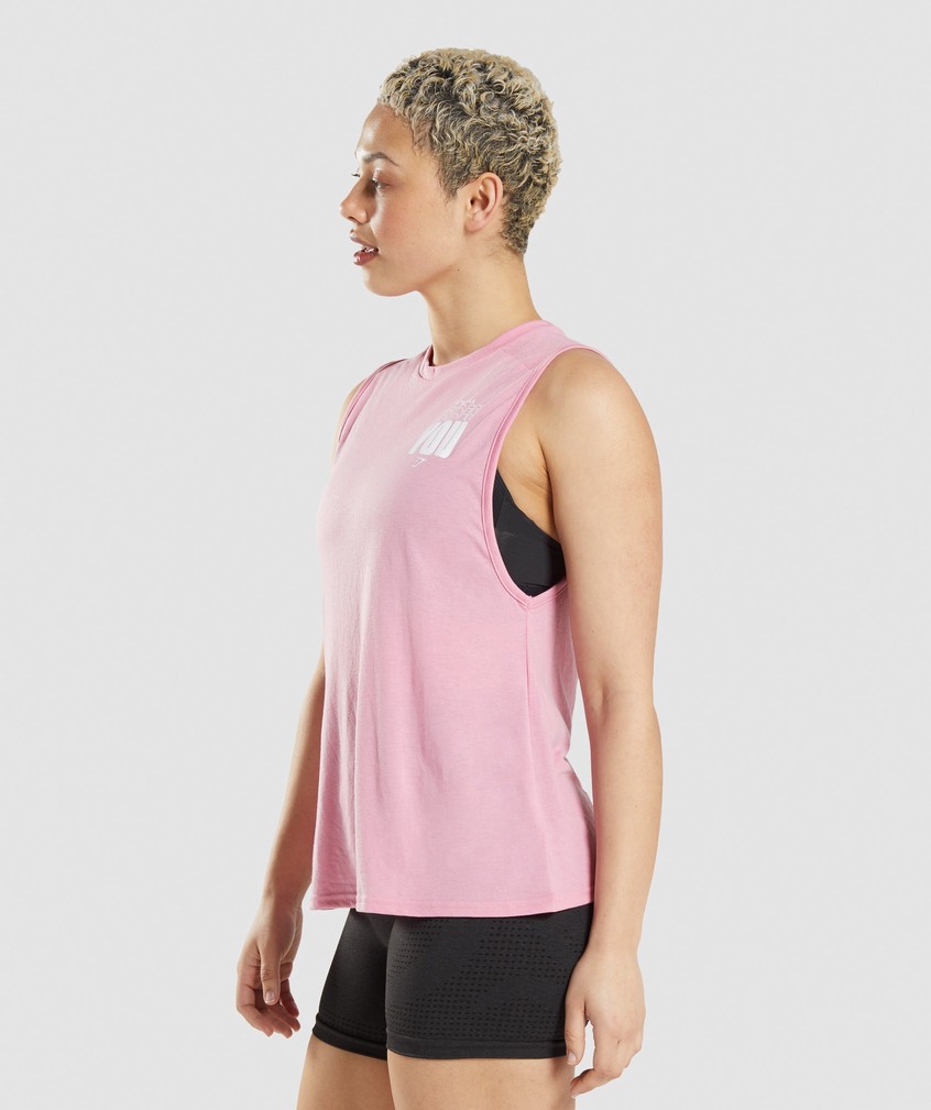 Pink Women's Gymshark Its All You Drop Arm Tank | USA-26873