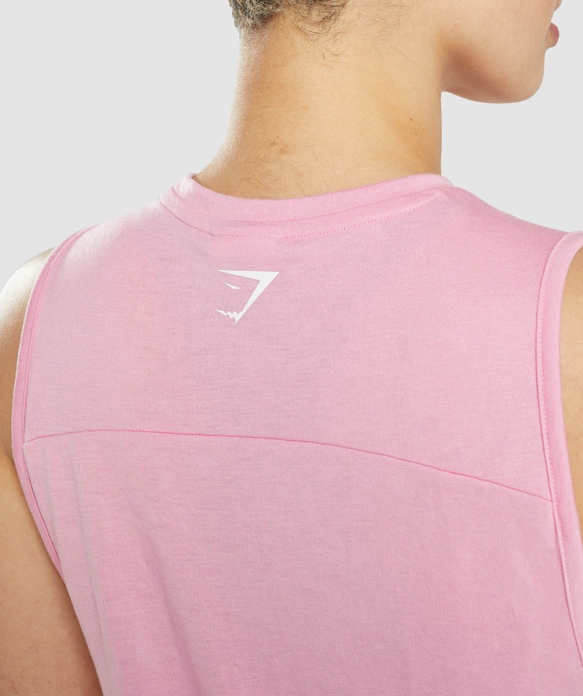 Pink Women's Gymshark Its All You Drop Arm Tank | USA-26873