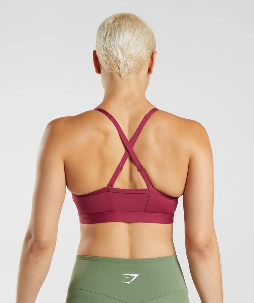 Pink Women's Gymshark Ruched Sports Bra | USA-05493