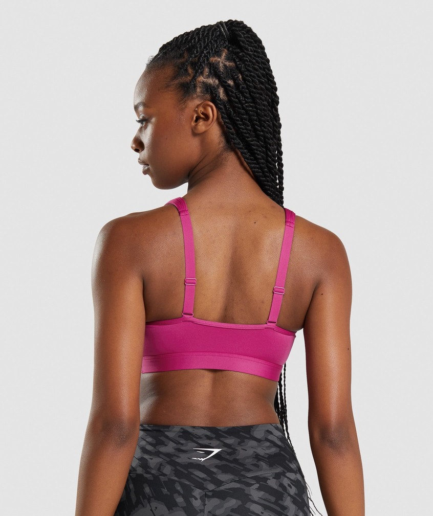 Pink Women's Gymshark Scoop Neck Sports Bra | USA-41906