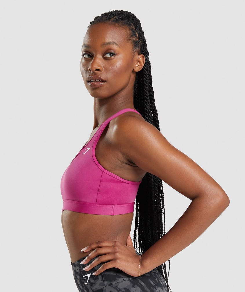 Pink Women's Gymshark Scoop Neck Sports Bra | USA-41906