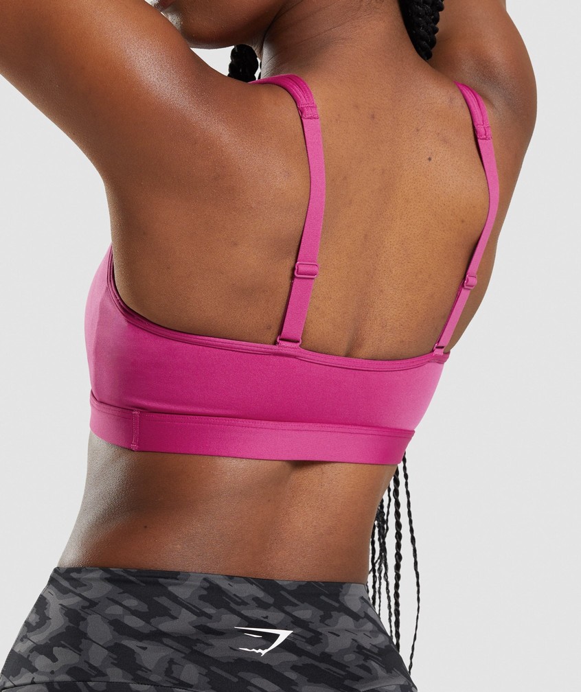 Pink Women's Gymshark Scoop Neck Sports Bra | USA-41906