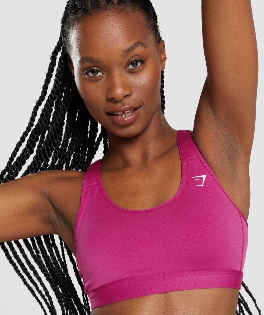 Pink Women's Gymshark Scoop Neck Sports Bra | USA-41906