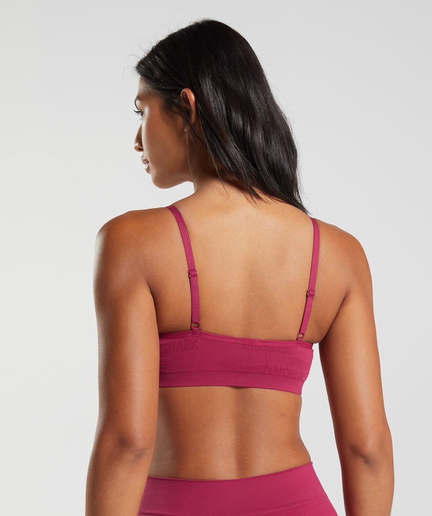 Pink Women's Gymshark Seamless Jacquard Bralette | USA-20918