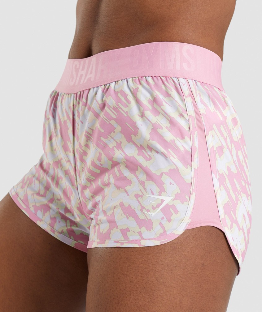 Pink Women's Gymshark Training Loose Fit Shorts | USA-82596