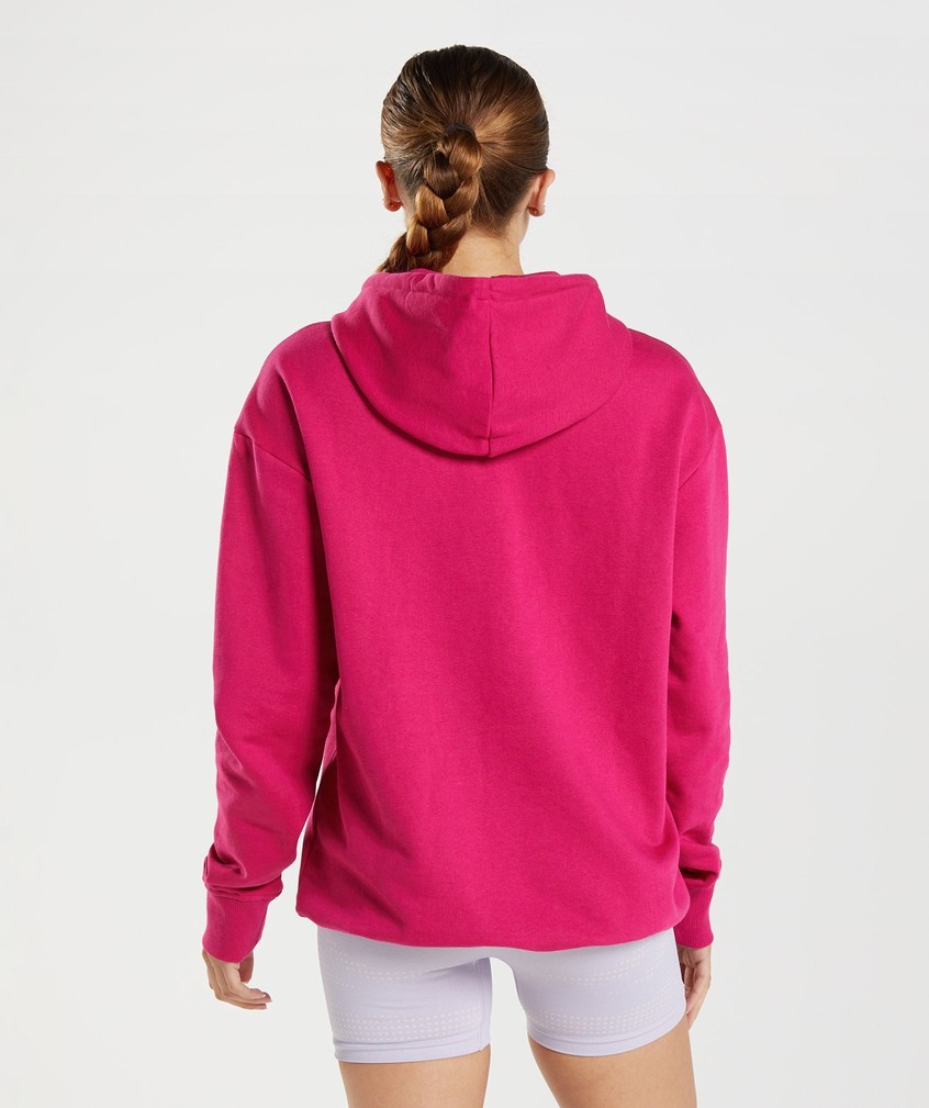 Pink Women's Gymshark Training Oversized Hoodie | USA-45261