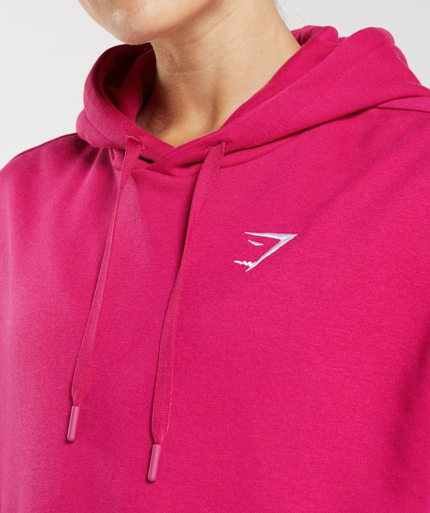 Pink Women's Gymshark Training Oversized Hoodie | USA-45261