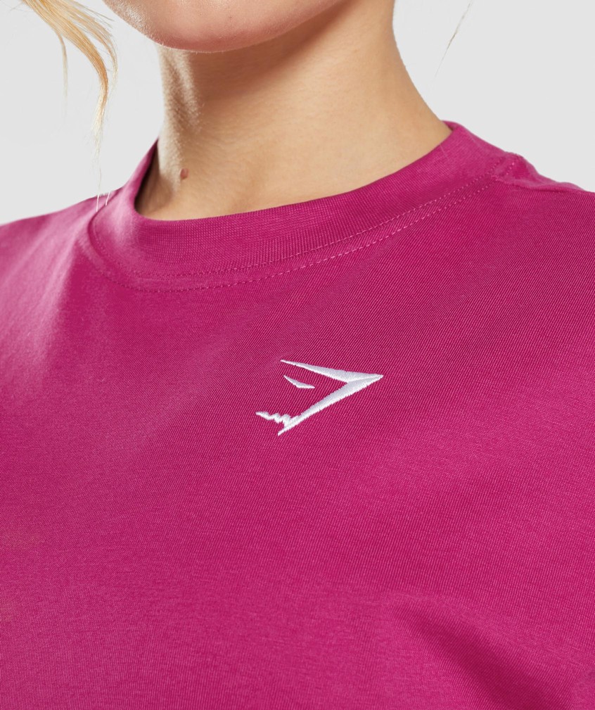 Pink Women's Gymshark Training Oversized T-Shirts | USA-91236