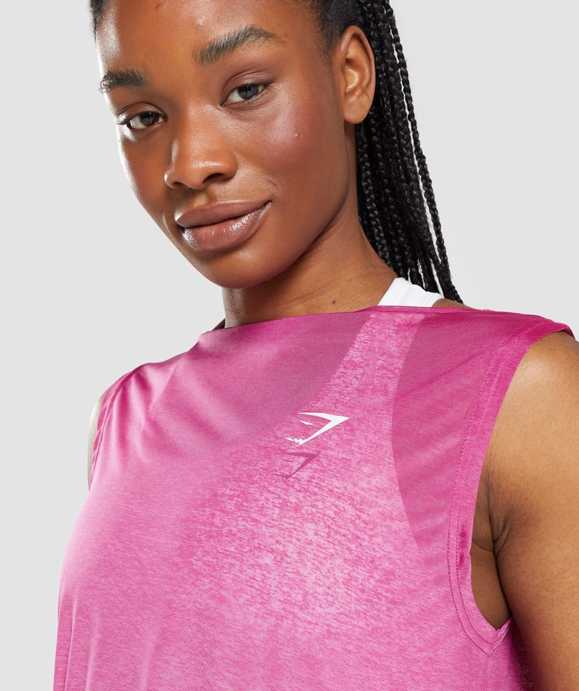 Pink Women's Gymshark Training Oversized Tank | USA-95713