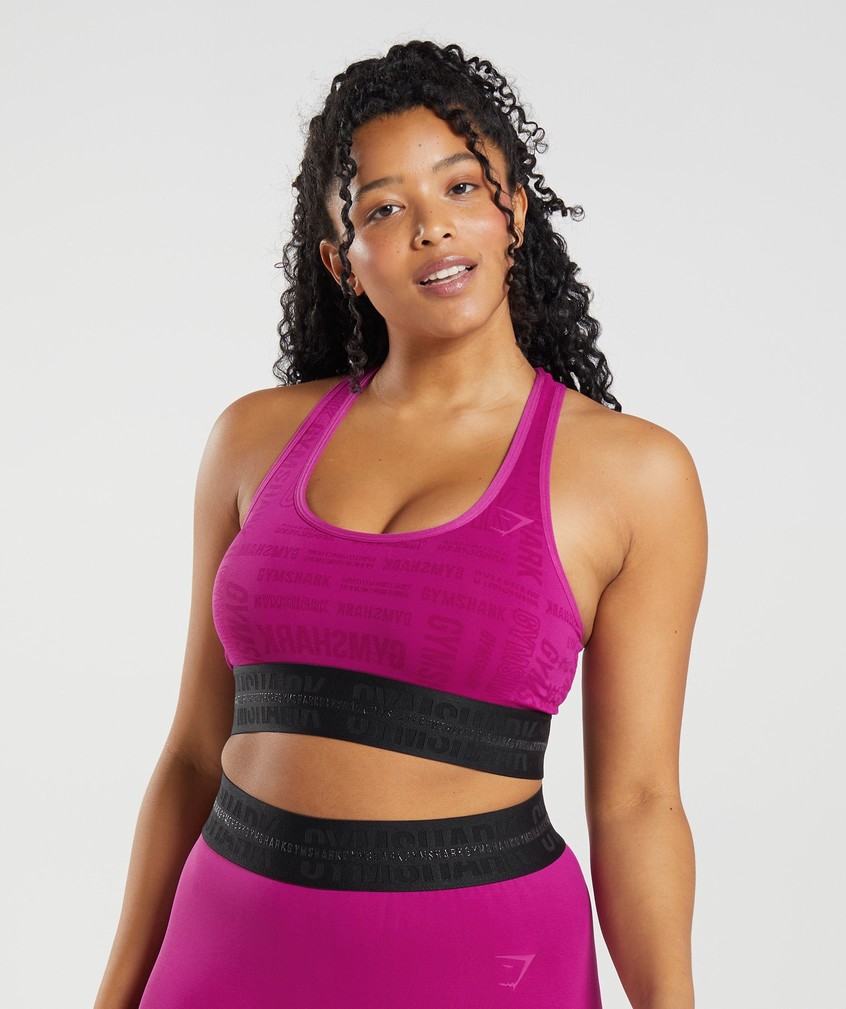 Pink Women\'s Gymshark Vision Sports Bra | USA-70431