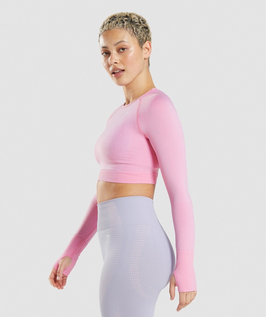 Pink Women's Gymshark Vital Seamless 2.0 Crop Top T-Shirts | USA-28946