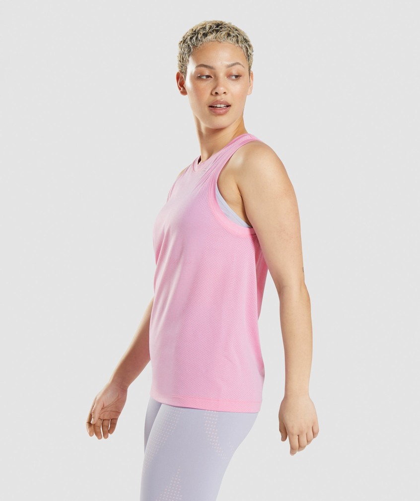 Pink Women's Gymshark Vital Seamless 2.0 Light Loose Tank | USA-76208