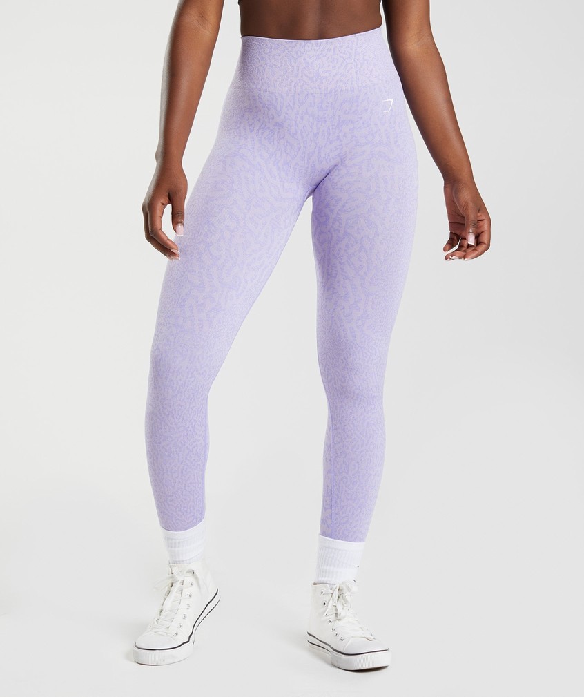 Purple Women\'s Gymshark Adapt Animal Seamless Leggings | USA-75014