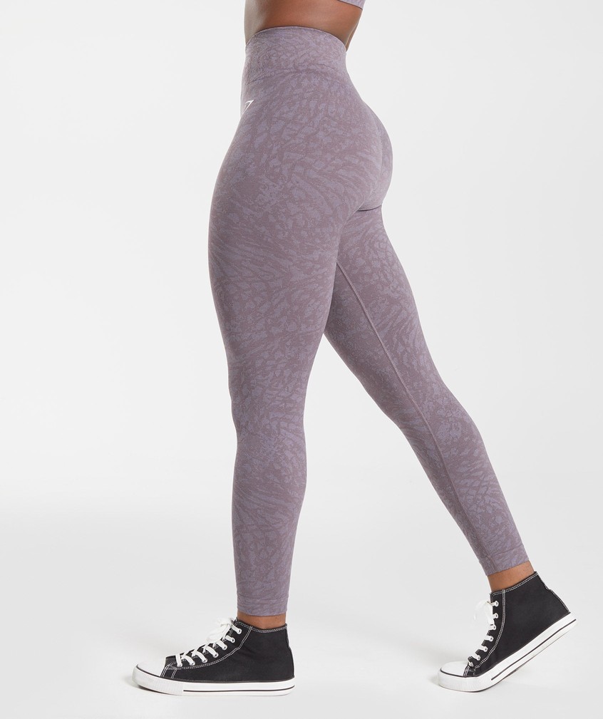 Purple Women's Gymshark Adapt Animal Seamless Leggings | USA-83795