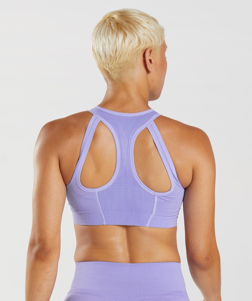 Purple Women's Gymshark Apex Seamless Sports Bra | USA-08943