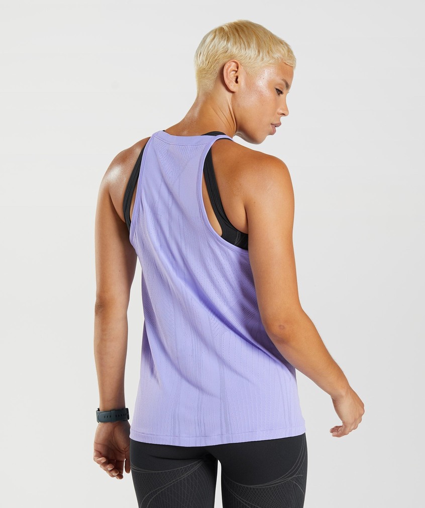 Purple Women's Gymshark Apex Seamless Tank | USA-92157