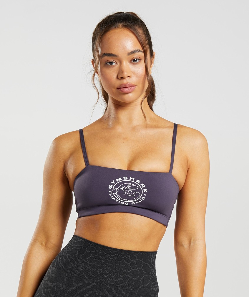 Purple Women\'s Gymshark Legacy Bandeau Bra | USA-12940