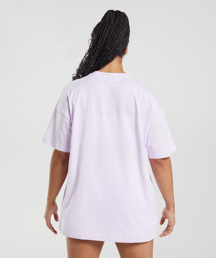 Purple Women's Gymshark Legacy Oversized T-Shirts | USA-23680