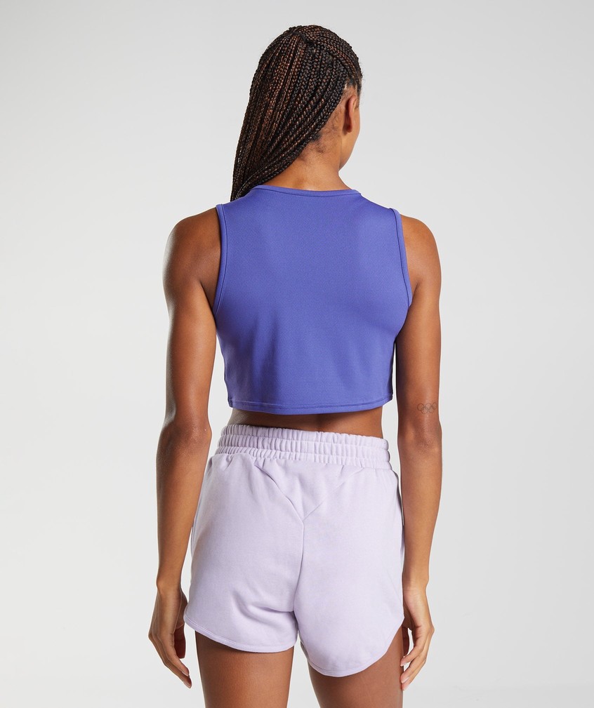 Purple Women's Gymshark Training Crop Tank | USA-03469