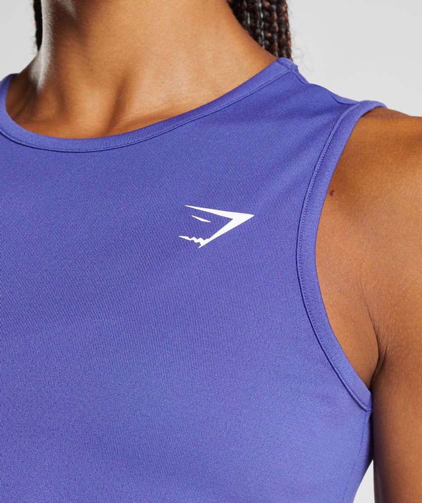 Purple Women's Gymshark Training Crop Tank | USA-03469