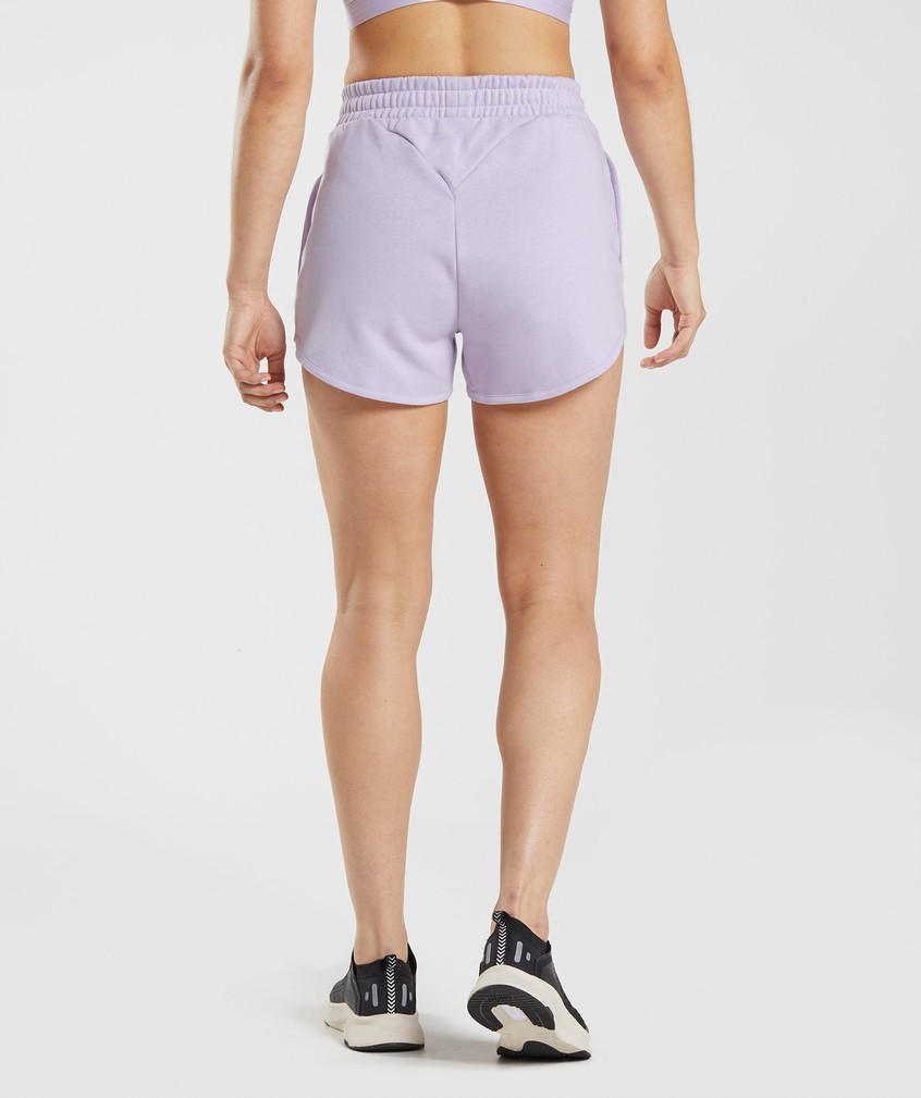 Purple Women's Gymshark Training Sweat Shorts | USA-72130