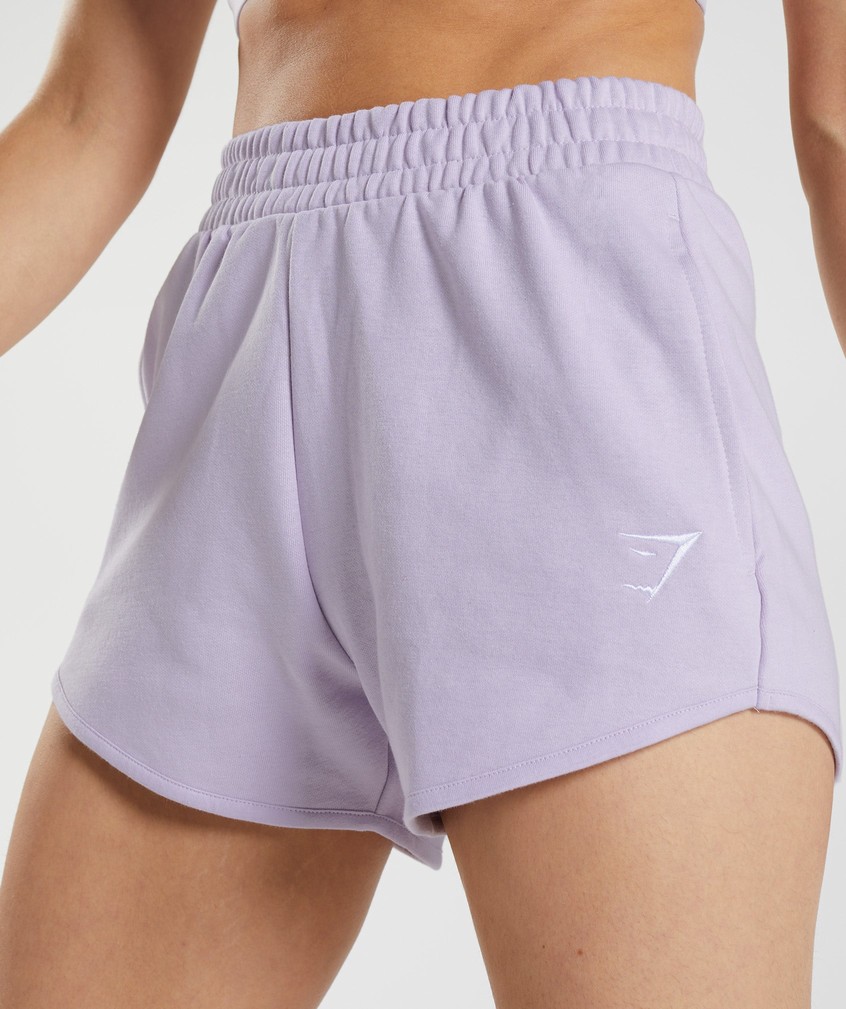 Purple Women's Gymshark Training Sweat Shorts | USA-72130