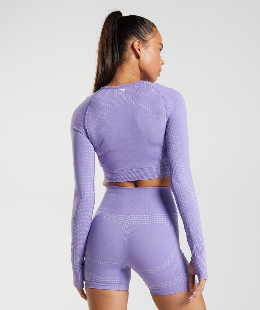 Purple Women's Gymshark Vital Seamless 2.0 Crop Top T-Shirts | USA-04728