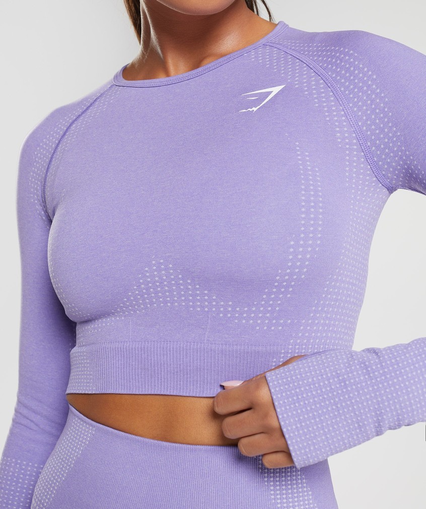 Purple Women's Gymshark Vital Seamless 2.0 Crop Top T-Shirts | USA-04728